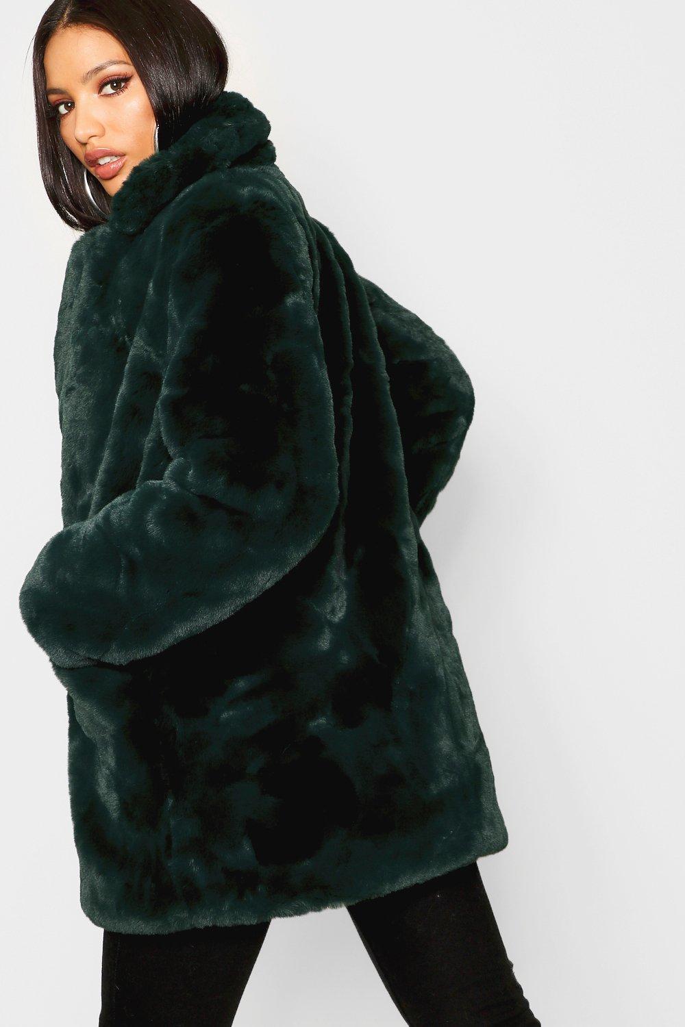 Boohoo boutique shop faux fur coat